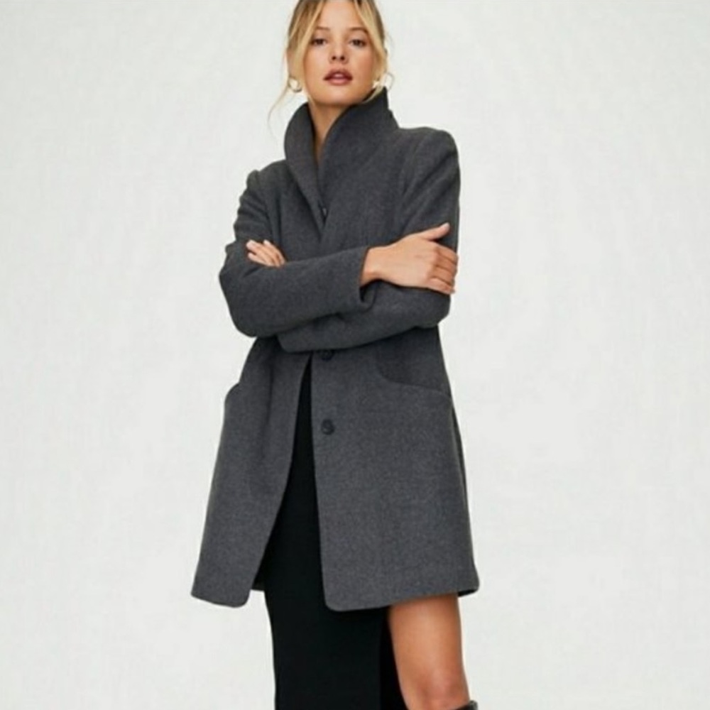 Aritzia Gray Pea Coat